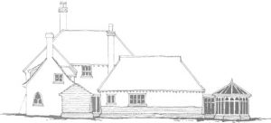 Architect Drawing Bounty Cottage