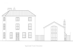 Drawing for proposed front elevation