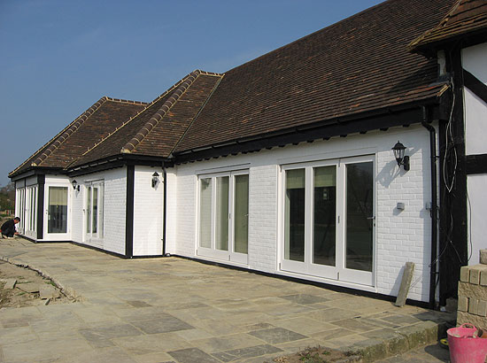 Architect for converted stables in Horsham, Sussex, rear view